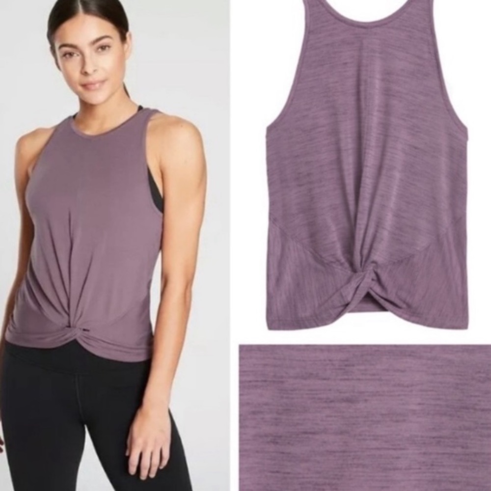 Athleta twist essence tank - space dye Agate & volcanic violet
